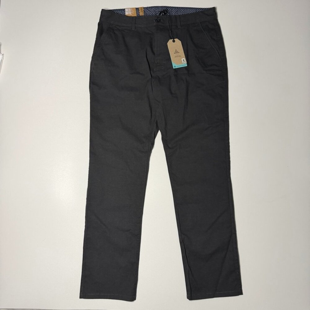 Prana Men’s Straight Fit McClee Pants Size 36x32 Hiking Stretch Charcoal Gray